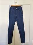 Granatowe jeansy dżinsy skinny jeans