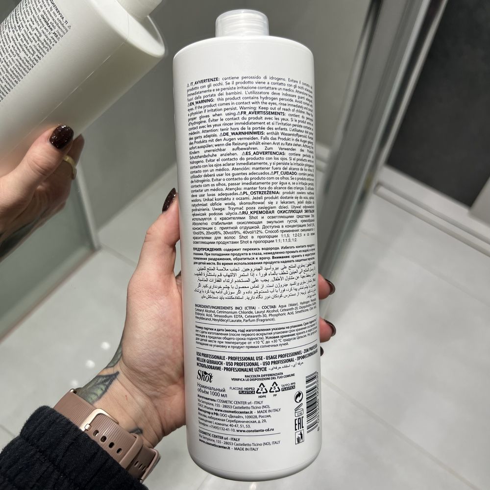 Shot emulsja utleniająca rozjaśniacz oksydant woda 9%