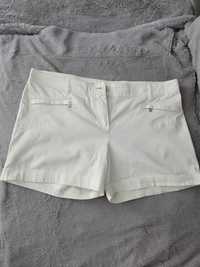 Spodnie krótkie, spodenki białe, damskie