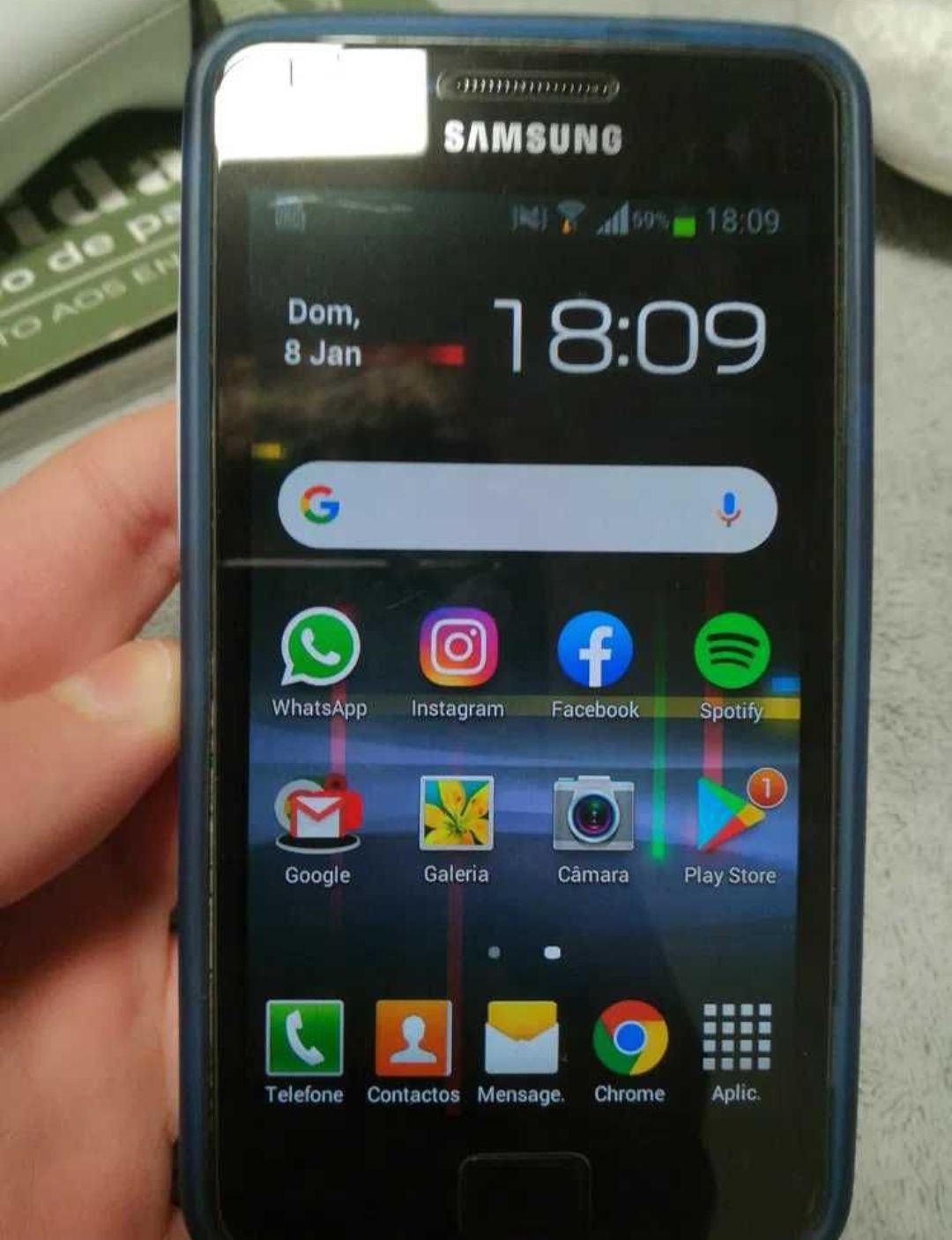 Samsung Galaxy c/capa e película (NOVO)