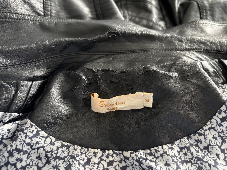 Damska kurtka skórzana czarna ramoneska w r.M