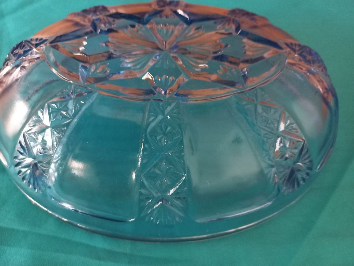 Kolorowe szkło kryształowe - półmiski/gondole vintage
