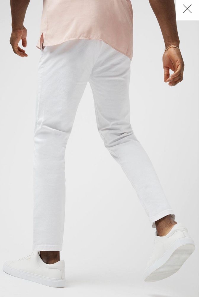 Белые штаны Burton menswear skinny