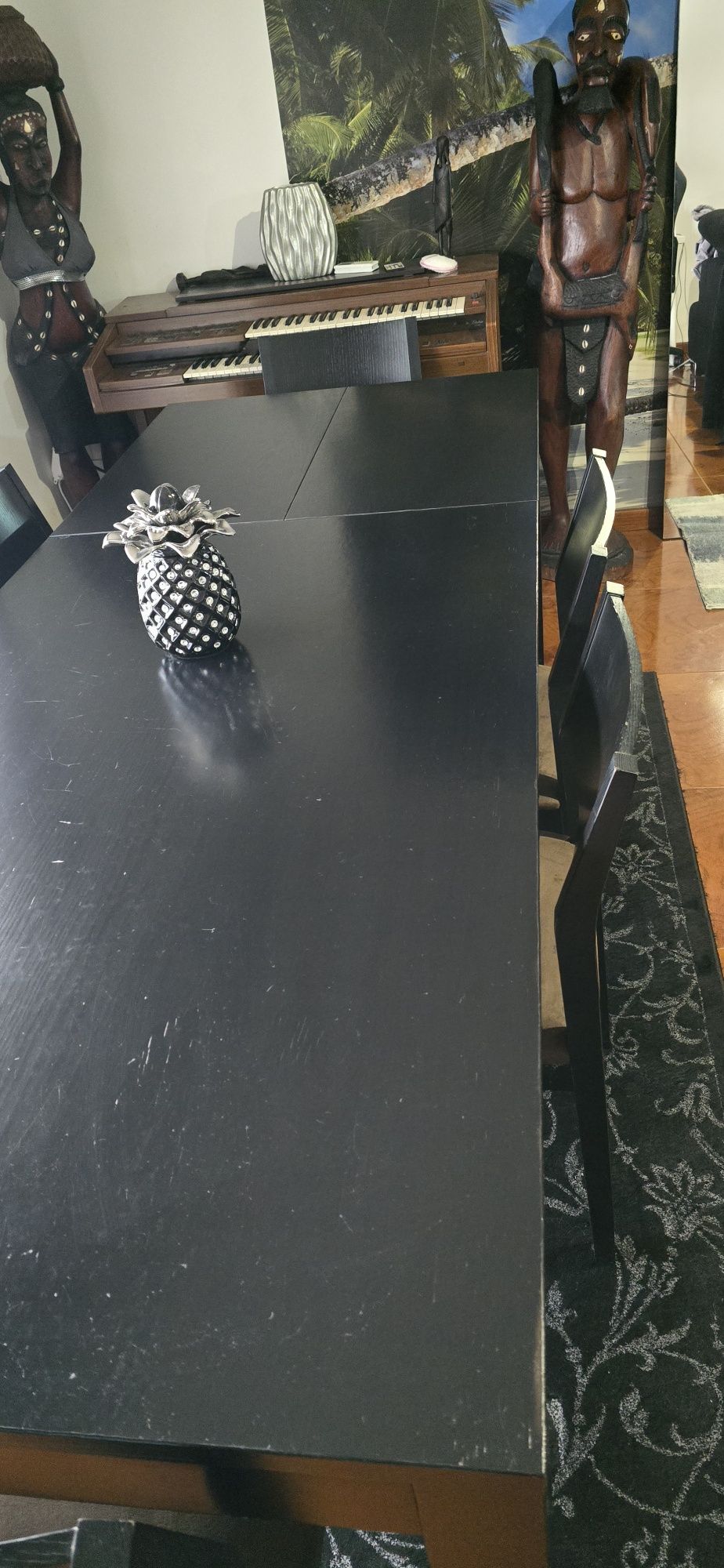 Mesa c/ 6 cadeiras wengue extensivel ate 2.30m
