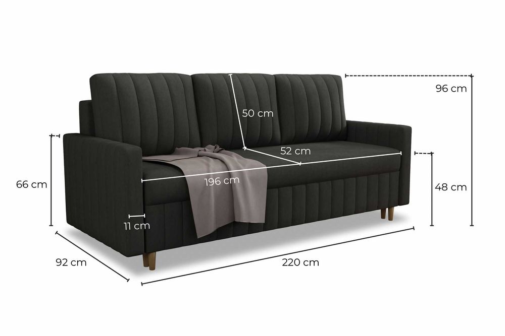 Kanapa Malmo. Wersalka, łóżko, sofa. Automat DL, funkcja spania!