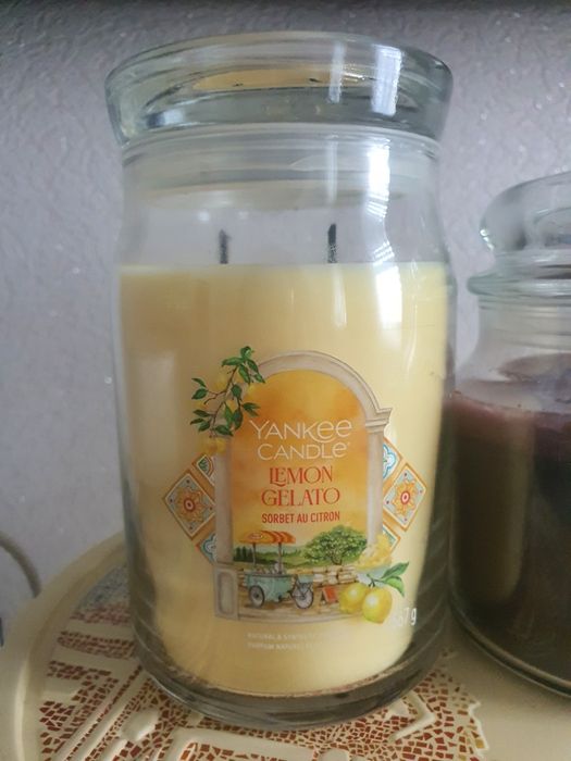 Yankee Candle Lemon Gelato świeczka berry mochi zestaw