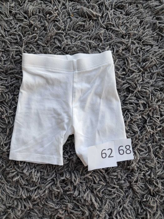 Spodenki niemowlęce białe gładkie F&F