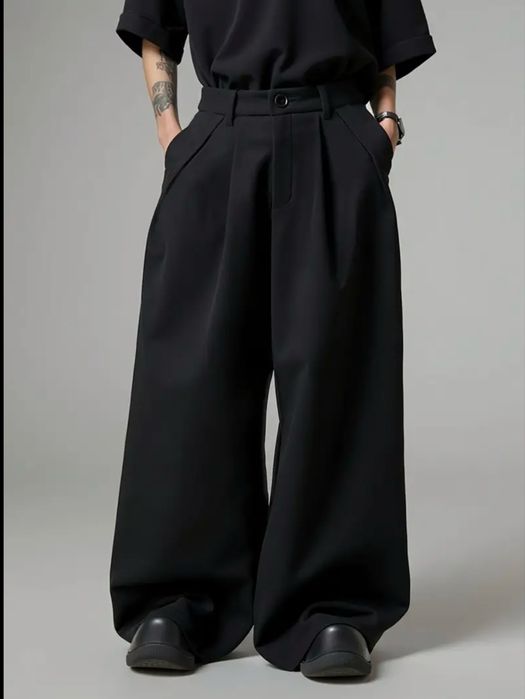 Чоловічі брюки з широкими штанинами