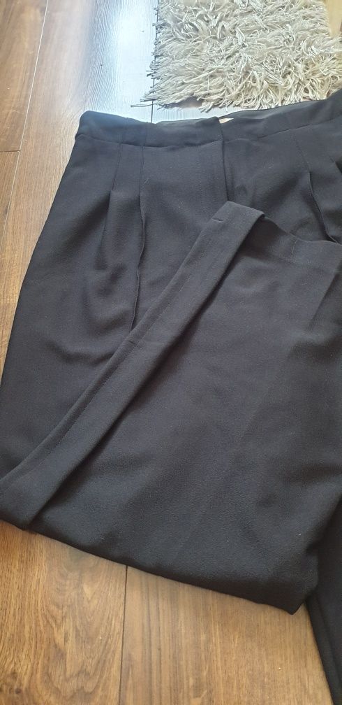 Nowe z metkami szerokie spodnie czarne h&m M 170/80