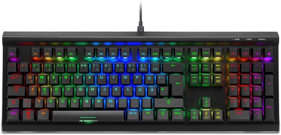 Klawiatura Sharkoon Skiller SGK40 RGB mechaniczna czarna QWERTZ