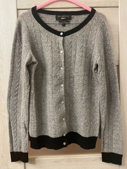 Sweter rozpinany kaszmir Paul Costelloe r. M