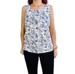 Biały ciążowy top z niebieskim kwiatowym wzorem XL 42 New Look