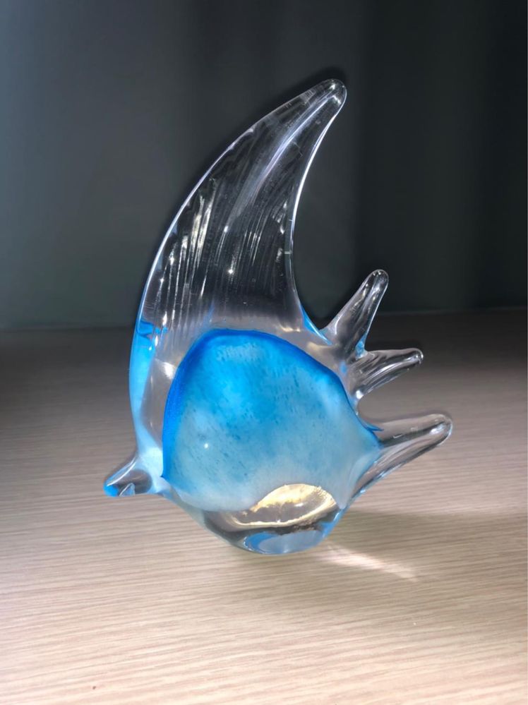 ZELENA Статуэтка стеклянная Рыбка сине-золотая