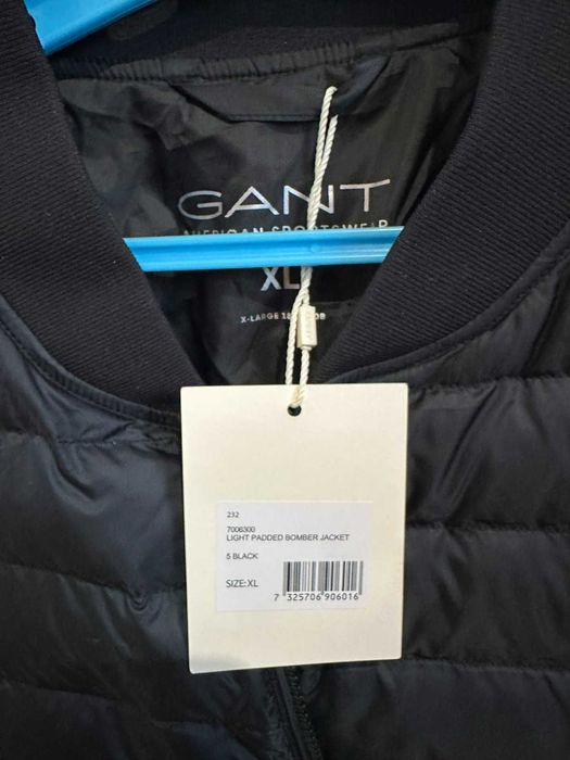 Куртка весняна чоловіча  ОРИГІНАЛ GANT L чорного кольлору