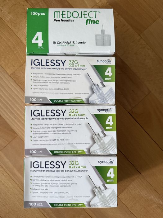 Igły do penów insulinowych Iglessy, Medoject 4 mm
