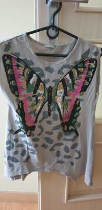 Bluzka motyl, motylek, Cherokee, h&m, hm 158 cm,xs,s