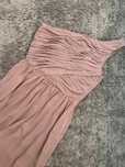 Vestido rosa de festa comprido