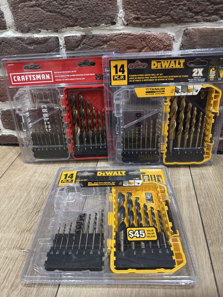 Набор сверл DeWalt (14шт) black and gold , titanium