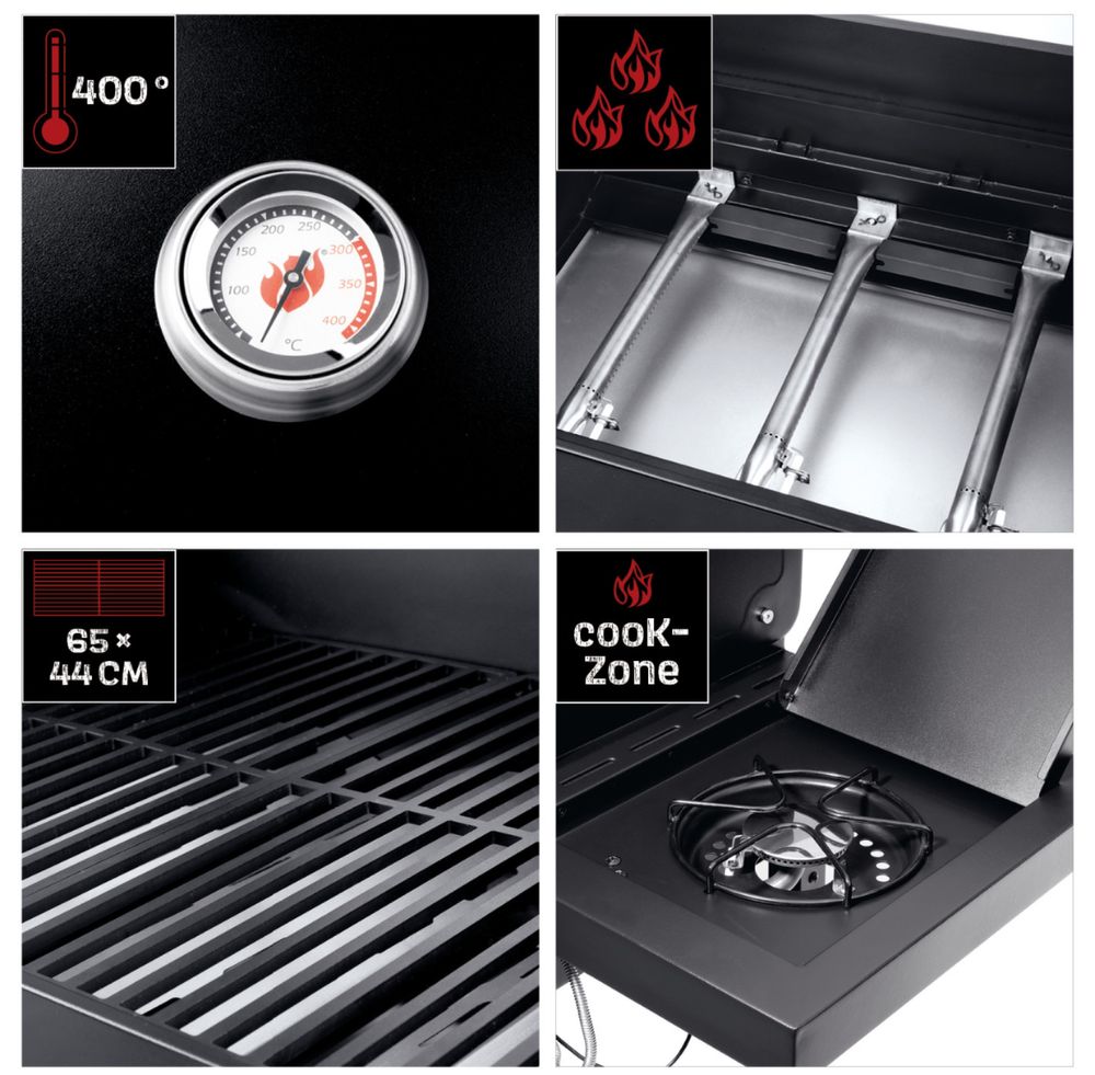 Nowy GRILL GAZOWY landmann ROOKIE 3.1 COOK 128 CM 13714