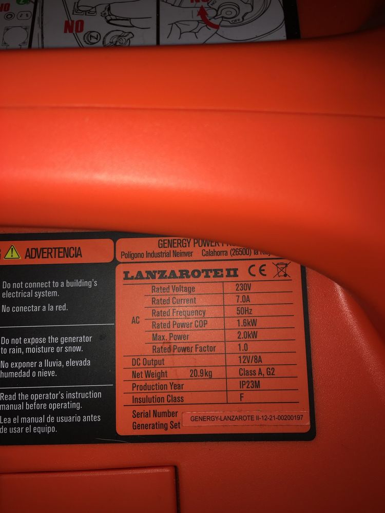 Оригинальный генератор Genergy lanzarote 2