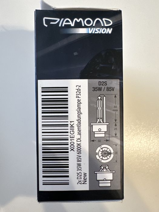 Lâmpadas Xenon Diamond Vision D1S 6000K – Luz Branca Potente (Par 35W)