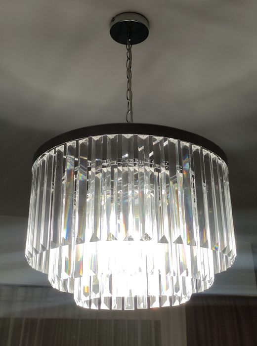 Lampa wisząca Vetro 5 srebrna 5xE14
