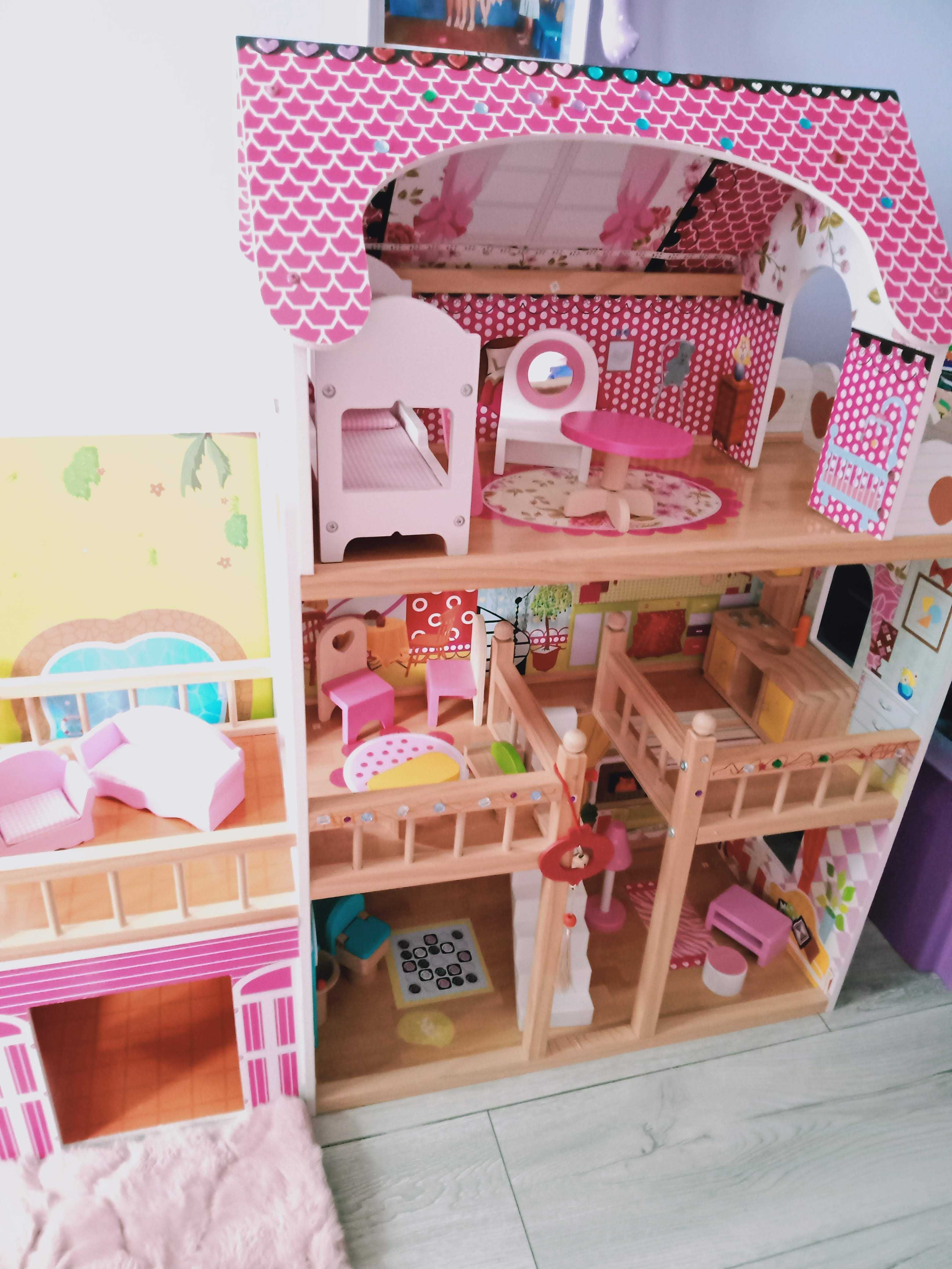 domek dla lalek drewniany duży