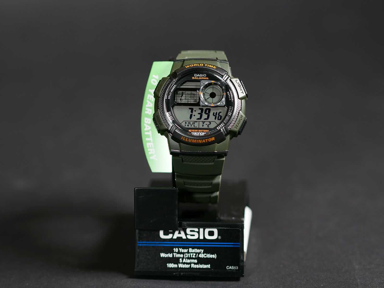 Годинник Casio AE-1000W-3AV Ø45мм. 10 років батарейка. 100% оригінал.