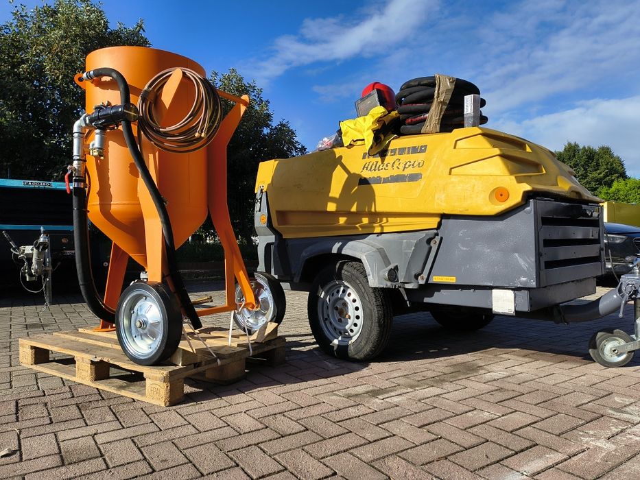 Sprężarka Atlas copco xas 97+piaskarka komplet dostawa gratis