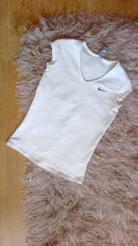 Bluzka biała czarna elastyczna Nike 36 ideał