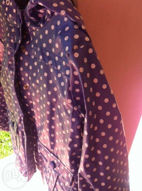 Parka/ Corta vento /impermeavel Zara T3-4 bolas azul