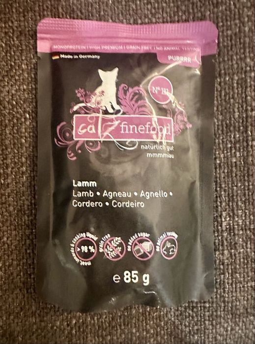 7 sazzetek x 85g Catz Finefood jagnięcina