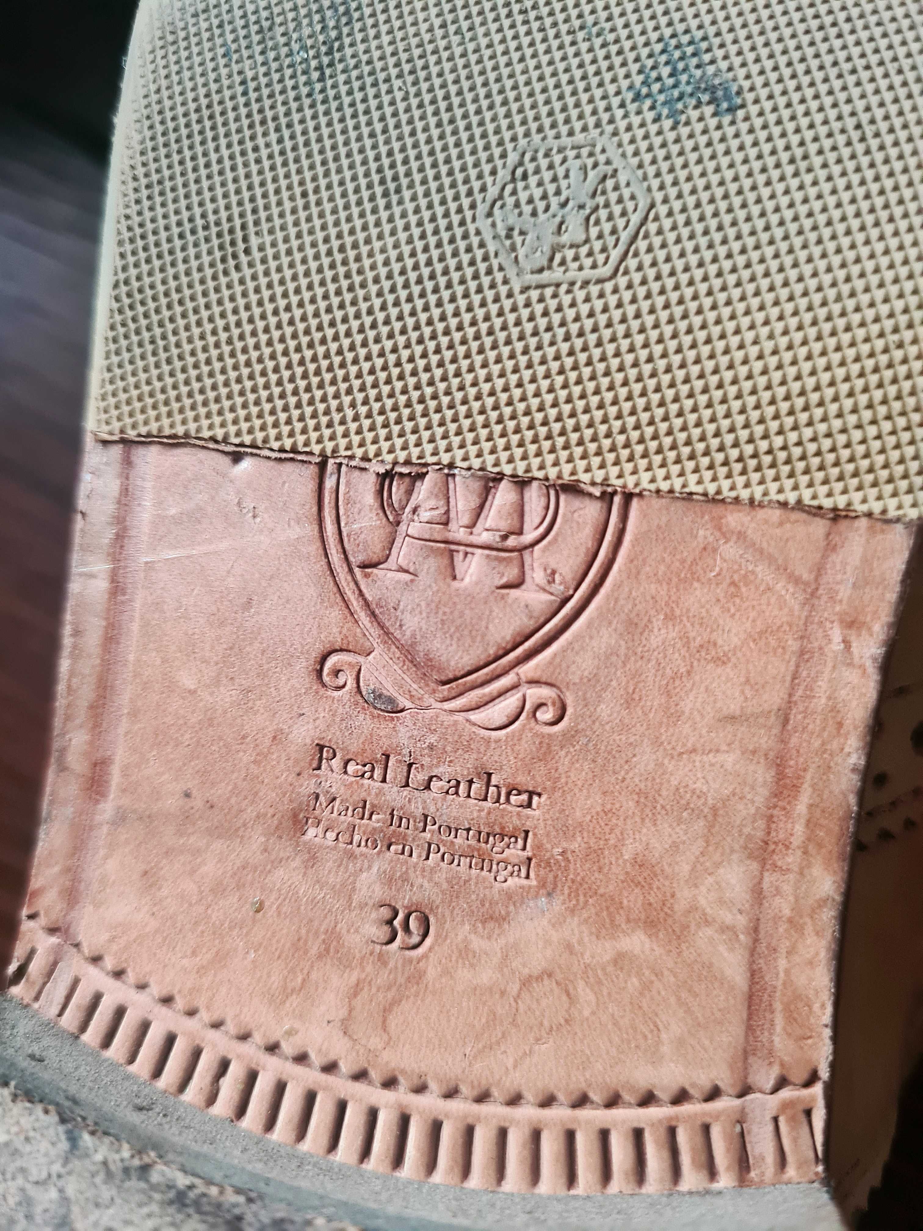 Skórzane buty Massimo Dutti 39 stan bardzo dobry