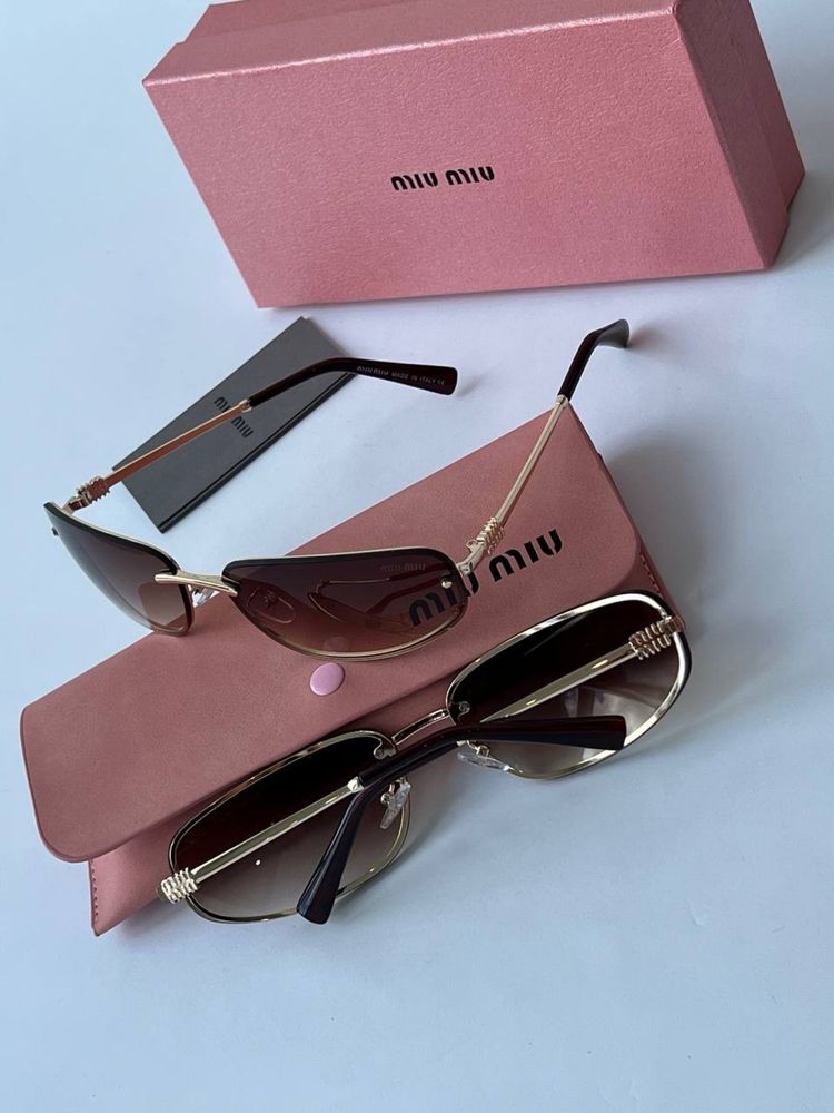 Трендові окуляри miu miu масочка