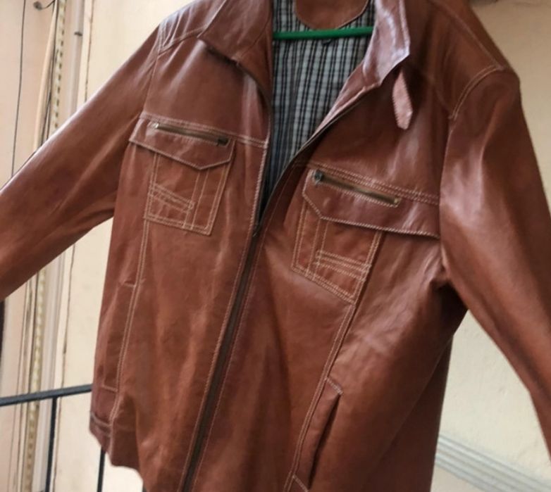 Casaco couro Armani