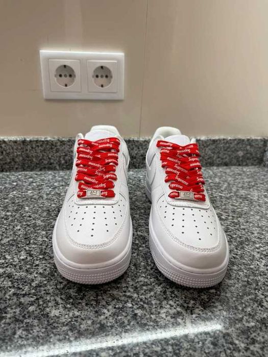 "Buty damskie Trampki" Nike_Air_Force_1_LowSupreme White r.44.5