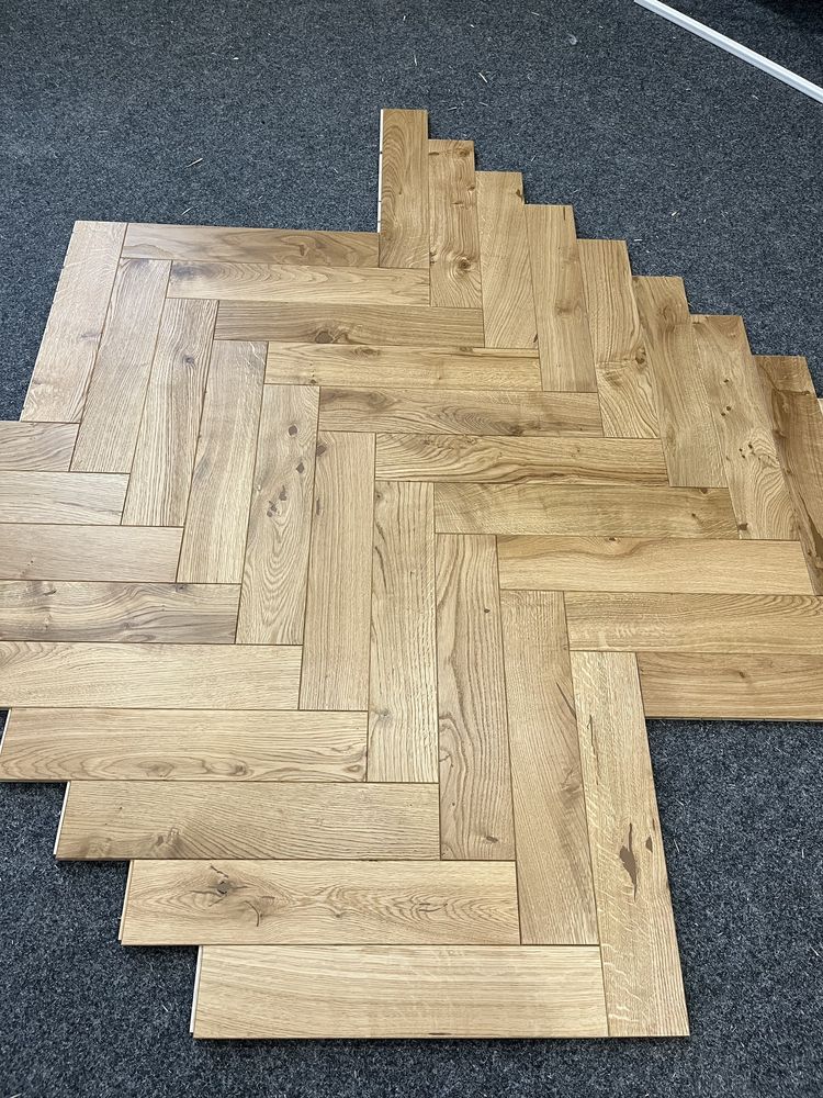 Podłoga Drewniana Jodełka Dąb Rustic,15x90x450mm, OlejUV x2, od ręki