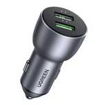 Ugreen ładowarka samochodowa 2x USB 36W Quick Charge SCP FCP AFC szary