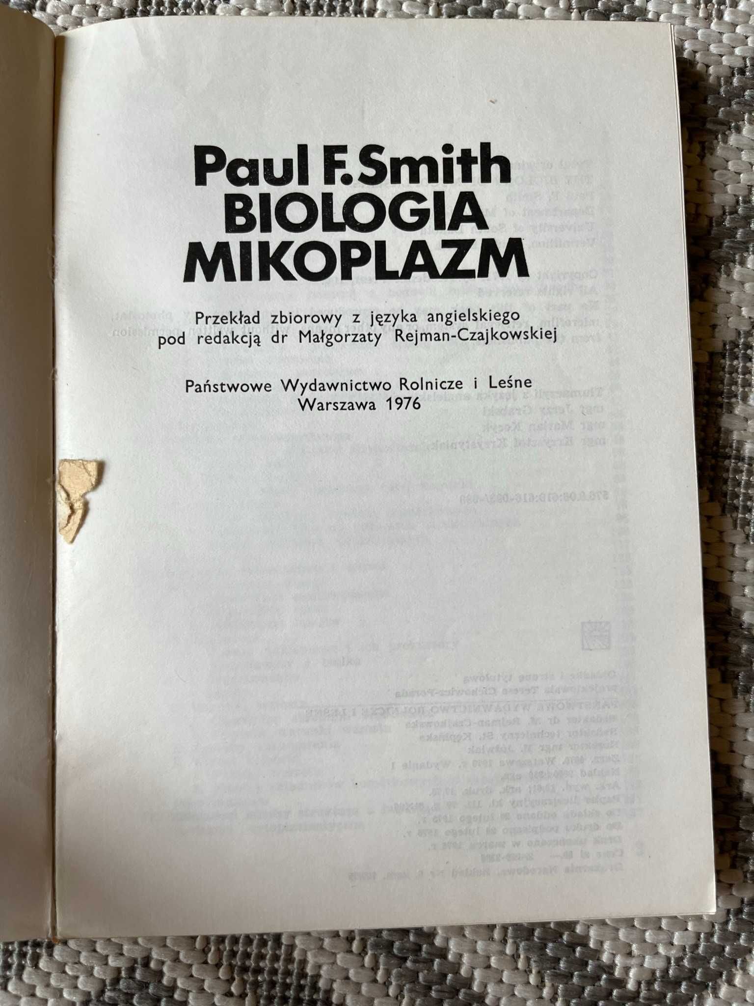 Paul F. Smith "Biologia mikroplazm"