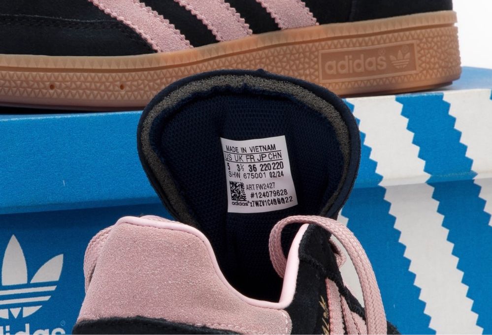 Кросівки Adidas Spezial HadBall Black/Pink(Чорно-Рожеві),адідас,спежал