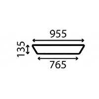 szyba tylna dolna Deutz-Fahr Agrofarm Agroplus Lamborghini R3 ACX520