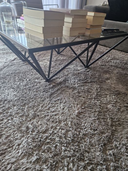 Tapete Area Store Cinzento de pelo alto