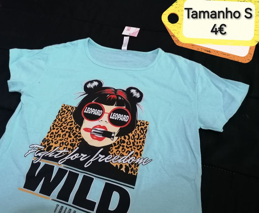 T-shirts "Wild" - Tamanho S (Novas)