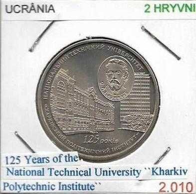 Ucrânia -- 2 Hryvni – 2010 -  Instituto Politécnico de Kharkiv - Moeda