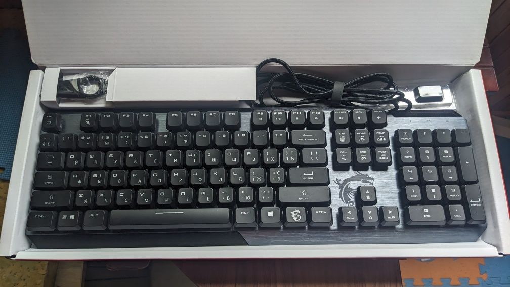 Клавиатура механическая msi vigor gk50 low profile игровая