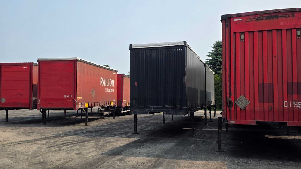 Kontener plandeka BDF zabudowa zestaw tandem