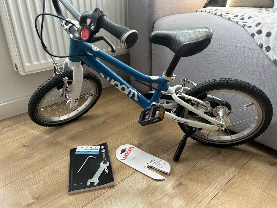Rowerek rower dla dziecka niebieski woom 2 14 cali