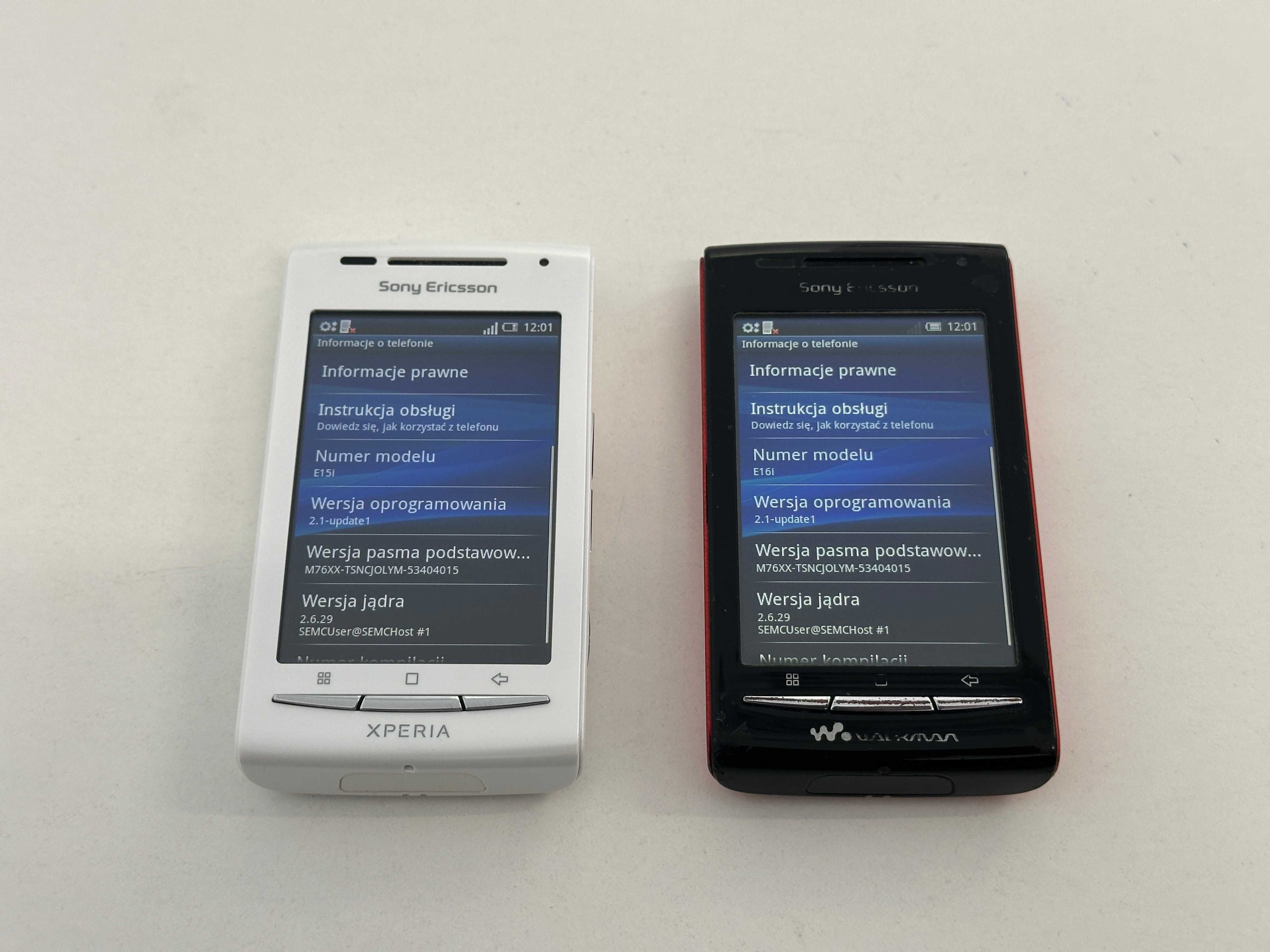 2x Sony Ericsson: W8 Walkman + Xperia X8 sprawne, bez blokad, UNIKAT!