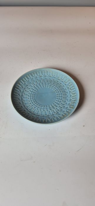 Porcelit Pruszków błękitny talerzyk deserowy aztecki (16