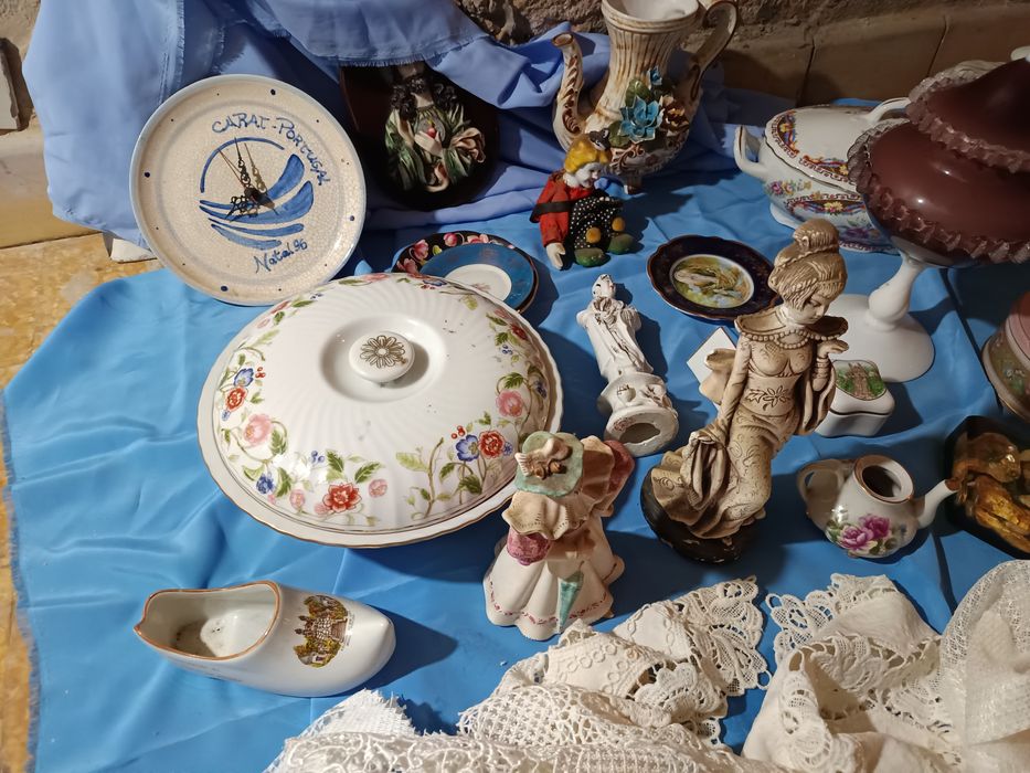 Vários loiças vitage decoração